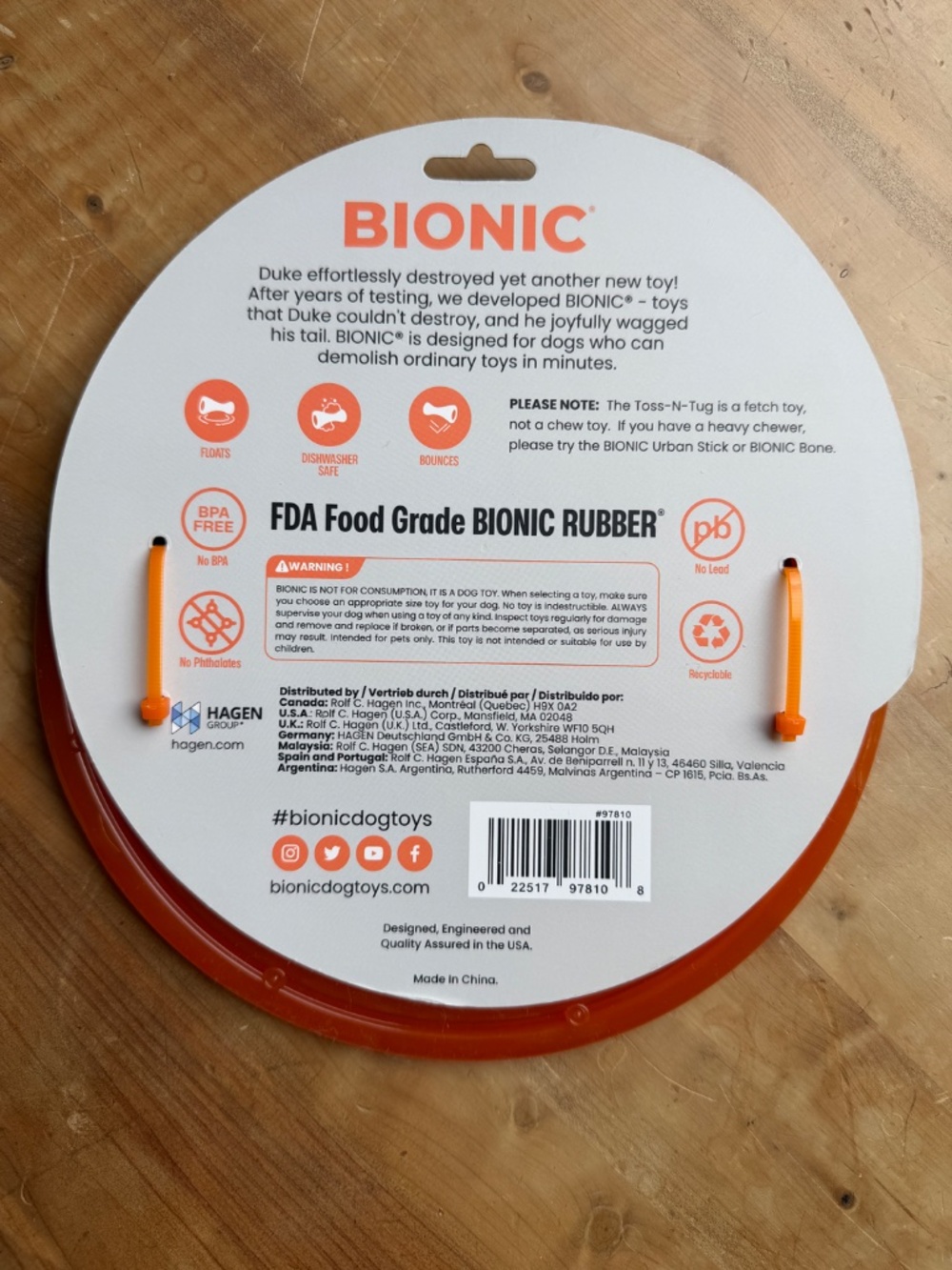 Bionic Toss-N-Tug Tough Dog Fetch Toy--Brand new - Picture 2 of 2